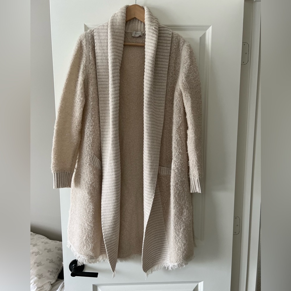 Wrap London Ecru Open Cardigan